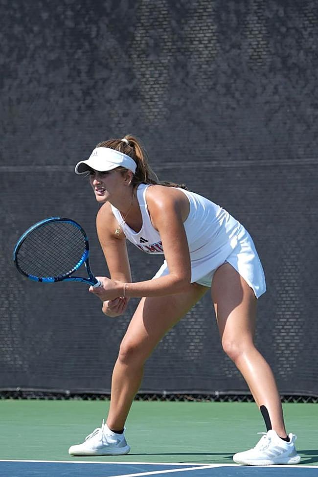 Carlota, durante un partido.