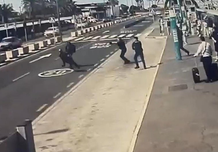 Secuencia del tiroteo mortal en el Aeropuerto de Gran Canaria.