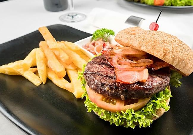 Hamburguesa El Churrasco con pan