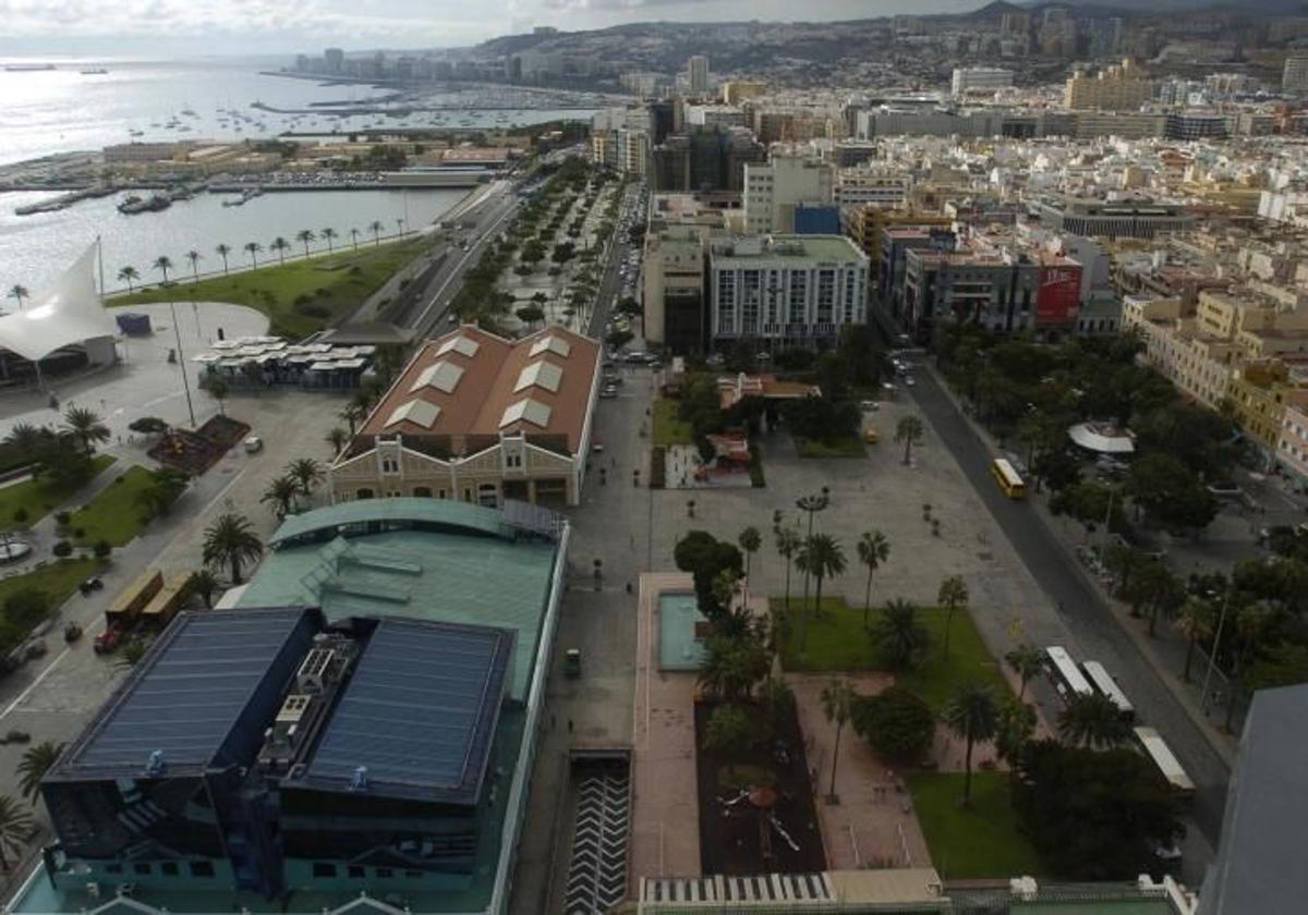 Vistas aéreas del parque de Santa Catalina.