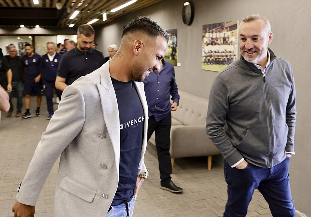 Viera y Ramírez, en la despedida del jugador en diciembre de 2023.