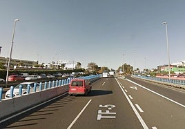 Autovía TF-5, entrada hacia el aeropuerto.