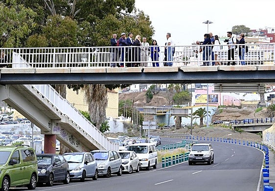 Un momento de la visita del jurado a la zona de actuación, el pasado viernes.