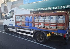 Imagen del camión de mercancías peligrosas.