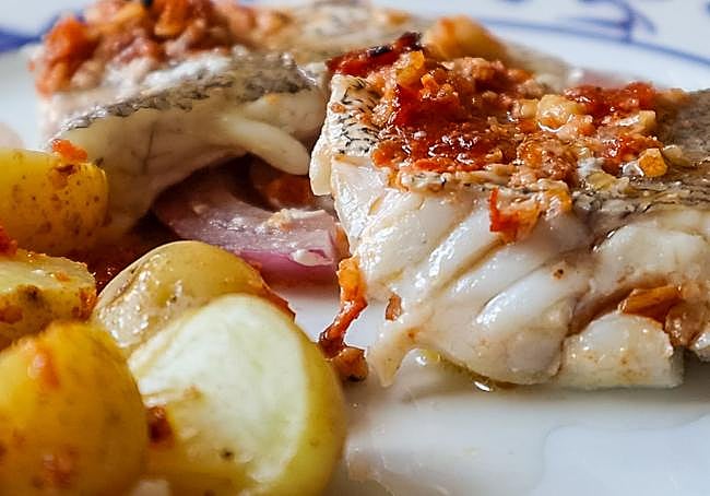 Cherne al horno para comer el viernes