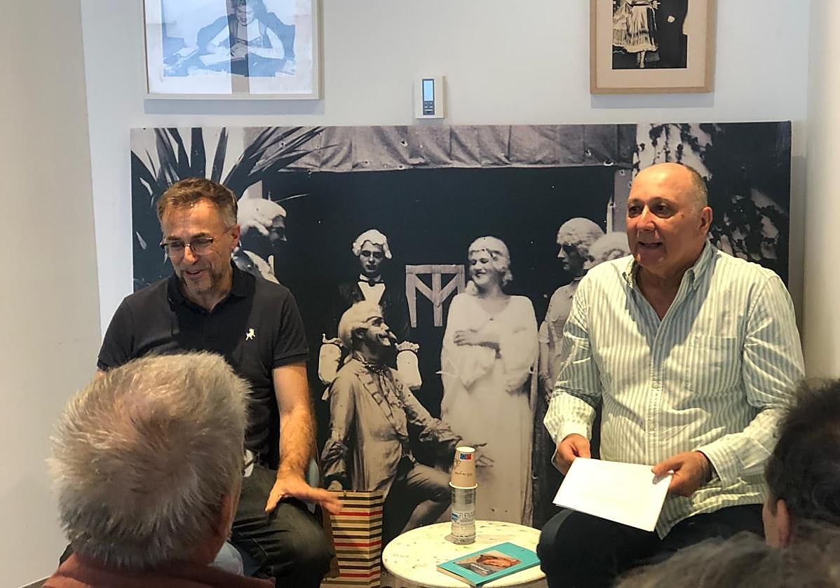 Rafael José Díaz y Felipe Landín, en la presentación del libro.