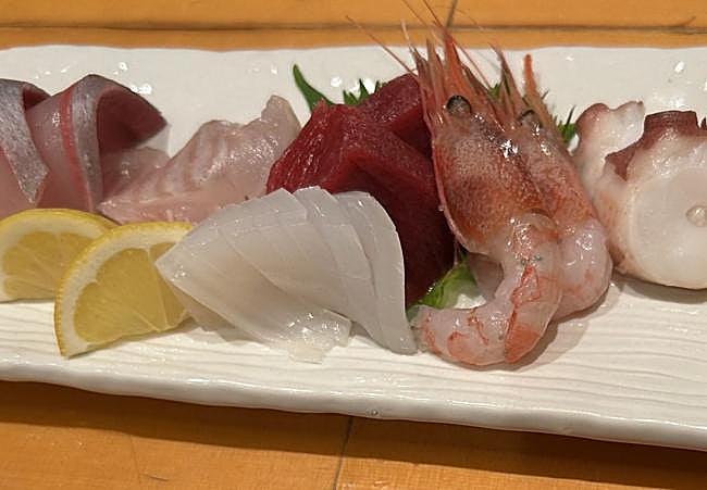 Sashimi en el restorán Sushi