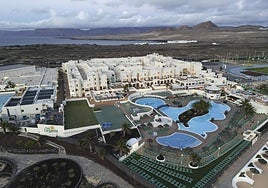 Vista aérea parcial de la costa de La Santa.