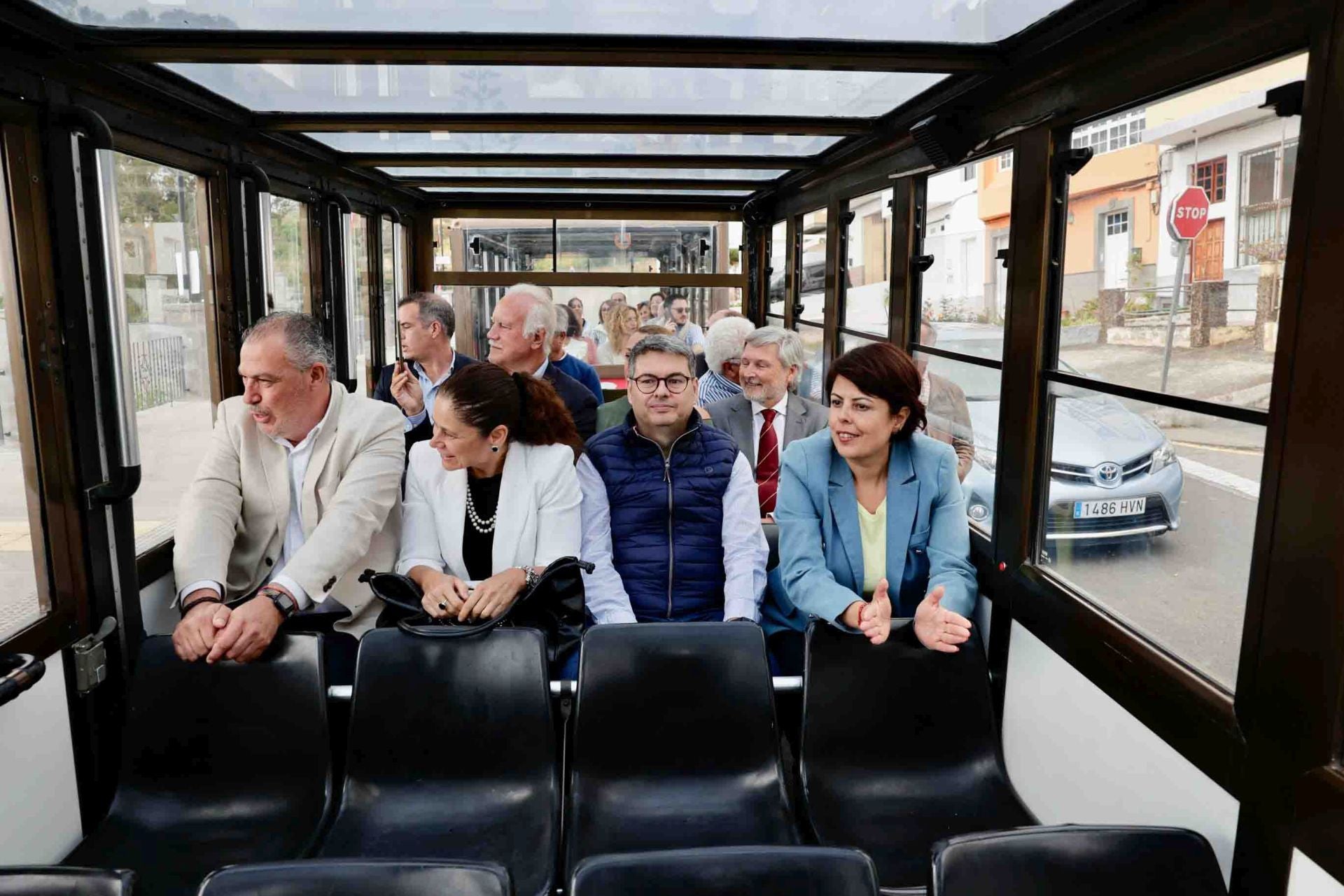 La presentación del tren de Firgas en imágenes