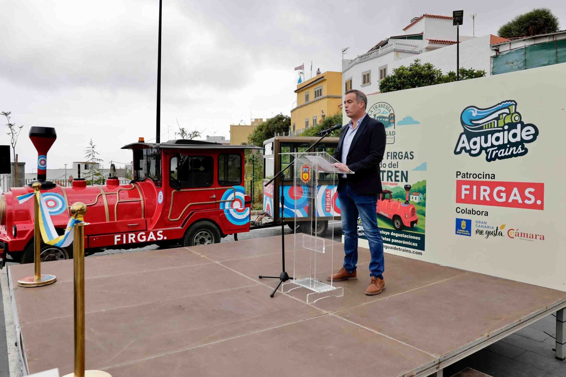 La presentación del tren de Firgas en imágenes