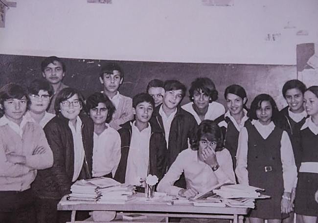 Ezequiel Ramírez, muy joven, en sus inicios como maestro en Mogán.