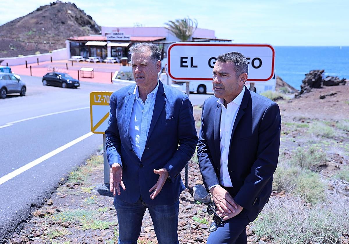 Domingo Cejas y Oswaldo Betancort en El Golfo.