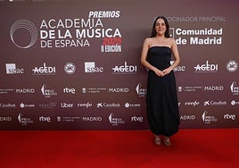 Valeria Castro, este miércoles, a su llegada a la gala.