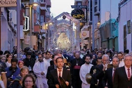 Imagen de la llegada de la Virgen del Pino a la parroquia de San Gregorio.