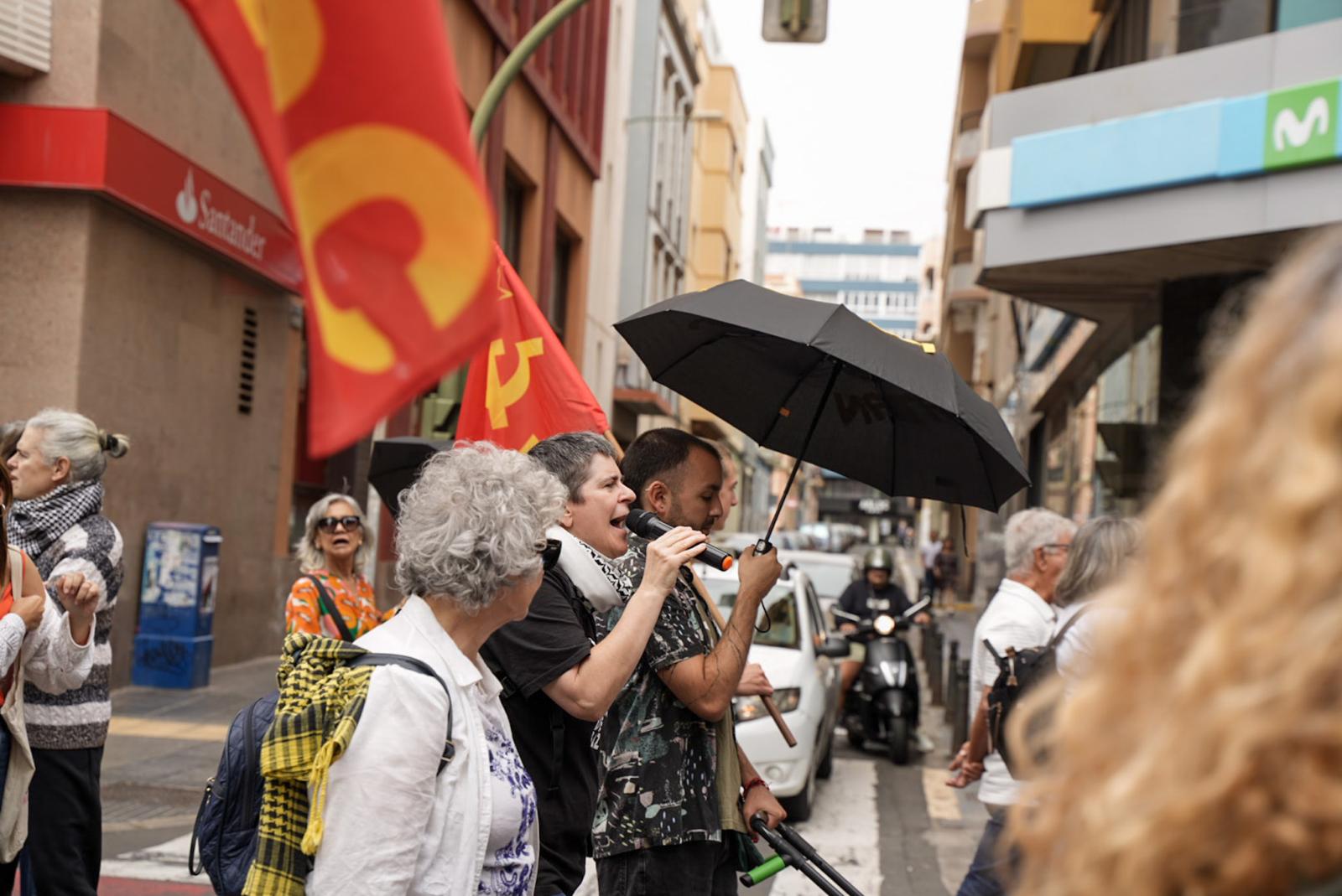 Manifestación antimilitarista en Las Palmas de Gran Canaria