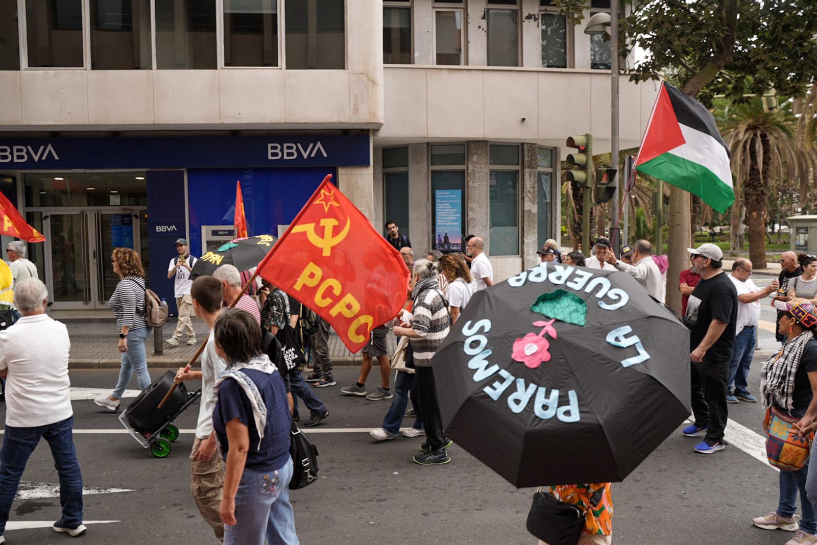 Manifestación antimilitarista en Las Palmas de Gran Canaria