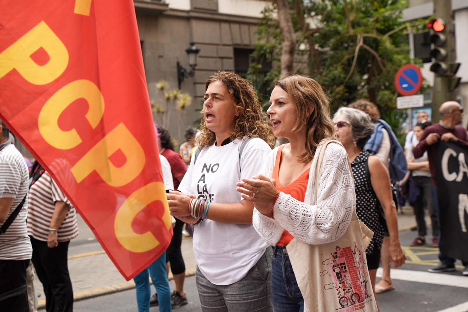 Manifestación antimilitarista en Las Palmas de Gran Canaria