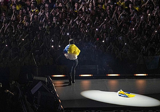 Imagen del concierto de Quevedo en el Estadio de Gran Canaria.