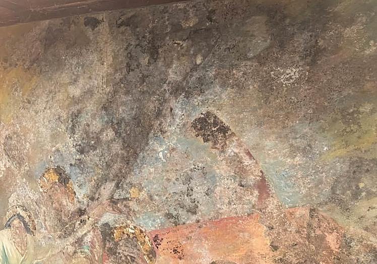 Detalle de las pinturas afectadas.