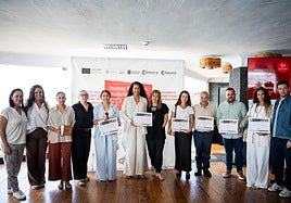 Posado de los diversos premiados.