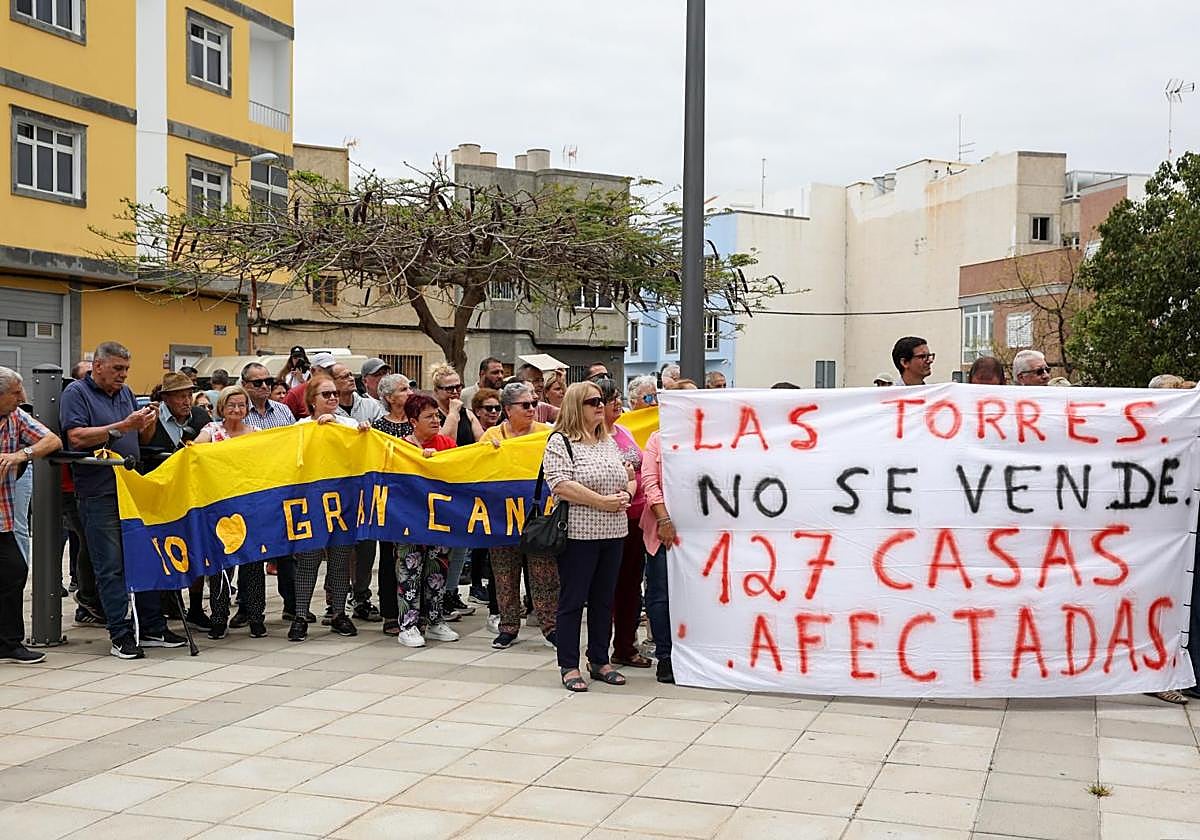 Protesta vecinal en Las Torres contra la modificación del Plan General de Ordenación de Las Palmas de Gran Canaria.