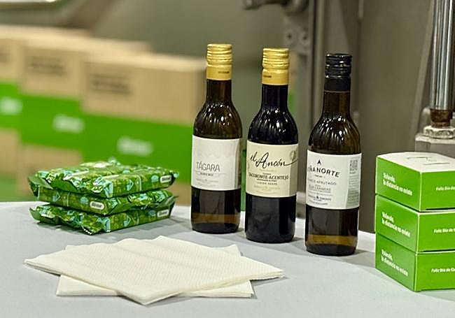 Tres vinos canarios a bordo de Binter