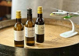 Tres vinos canarios a bordo de Binter