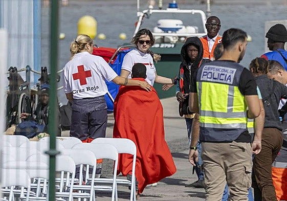 Imagen de archivo de la llegada de migrantes a las costas de Canarias.