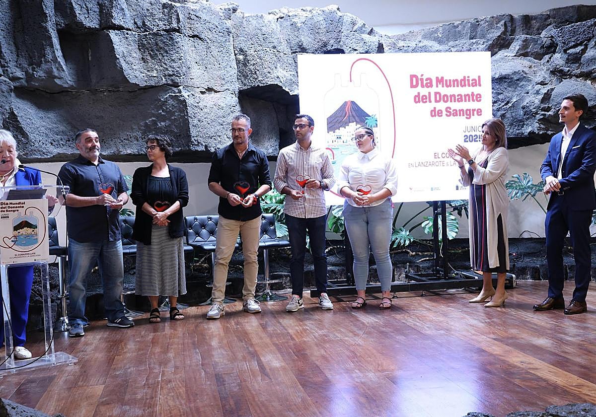 Donantes homenajeados este jueves.