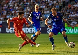 Moleiro, en el partido de este miércoles con España en el Europeo sub-21.