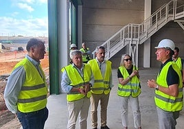 Visita a las obras en la depuradora de Arrecife.