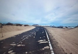 Imagen en el informe que justifica la necesidad de mejorar la carretera.