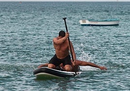 Uno de los ejercicios en el mar.