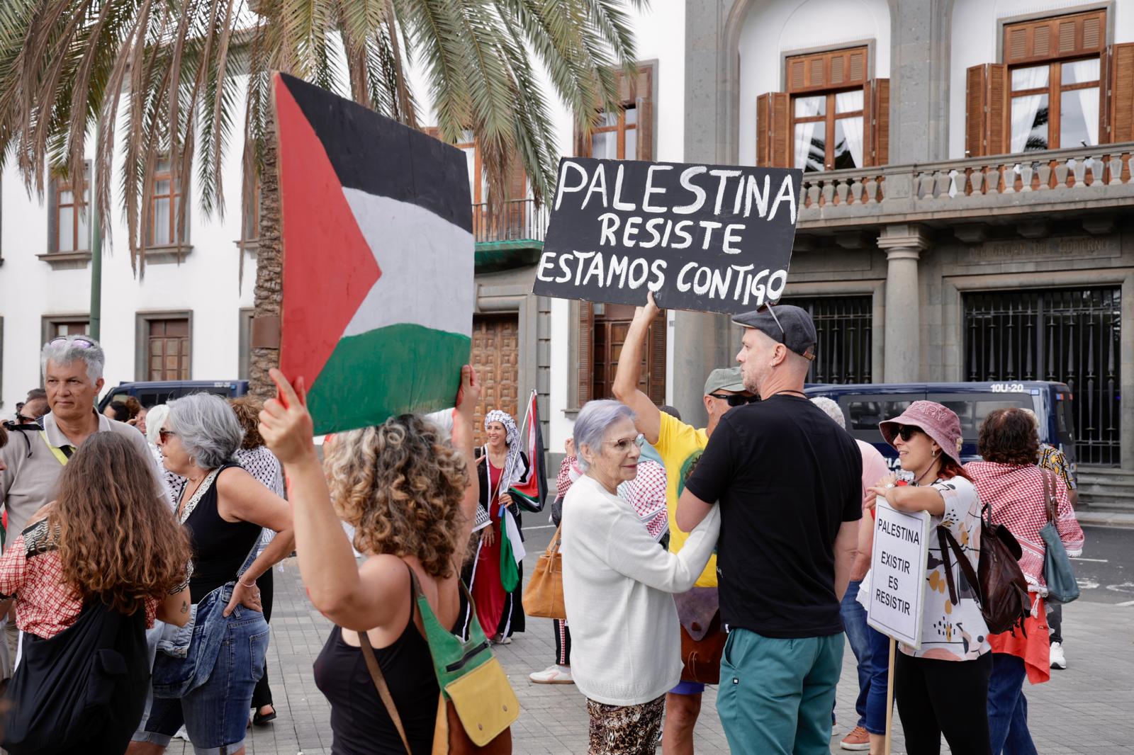 Concentración por el pueblo palestino en Las Palmas de Gran Canaria