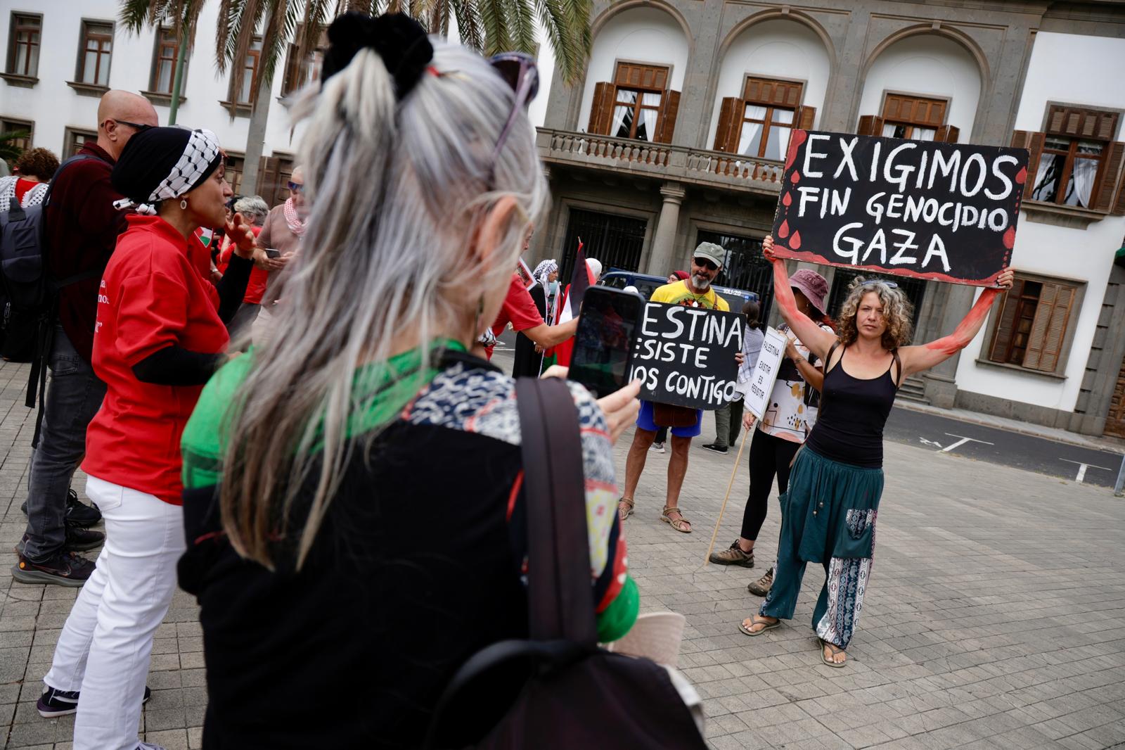 Concentración por el pueblo palestino en Las Palmas de Gran Canaria