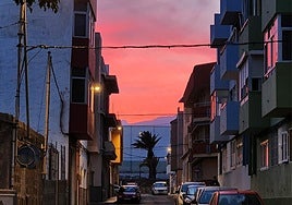 Atardecer desde la isla de Gran Canaria.