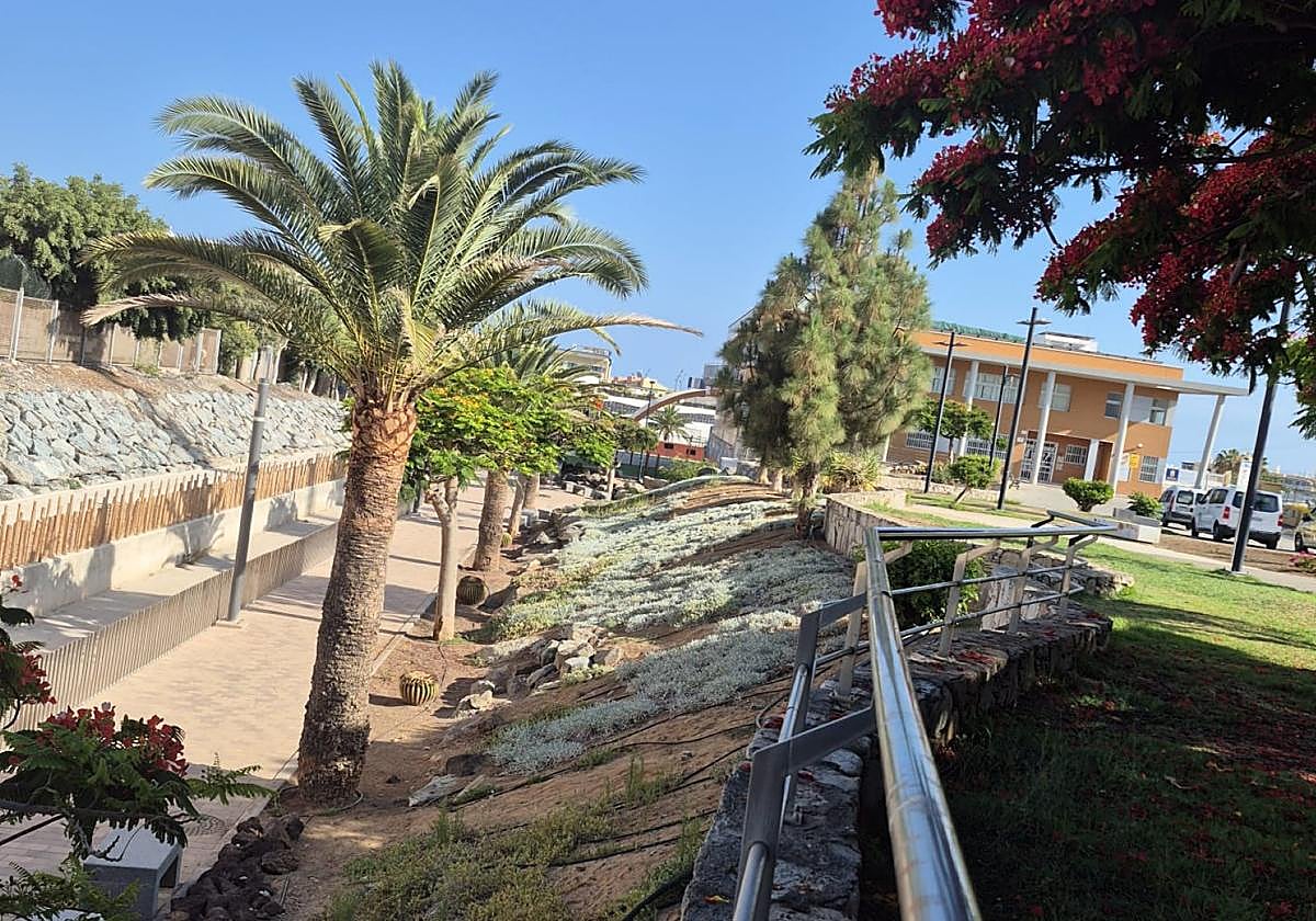 Zona donde se construirá el velatorio en Arguineguín.