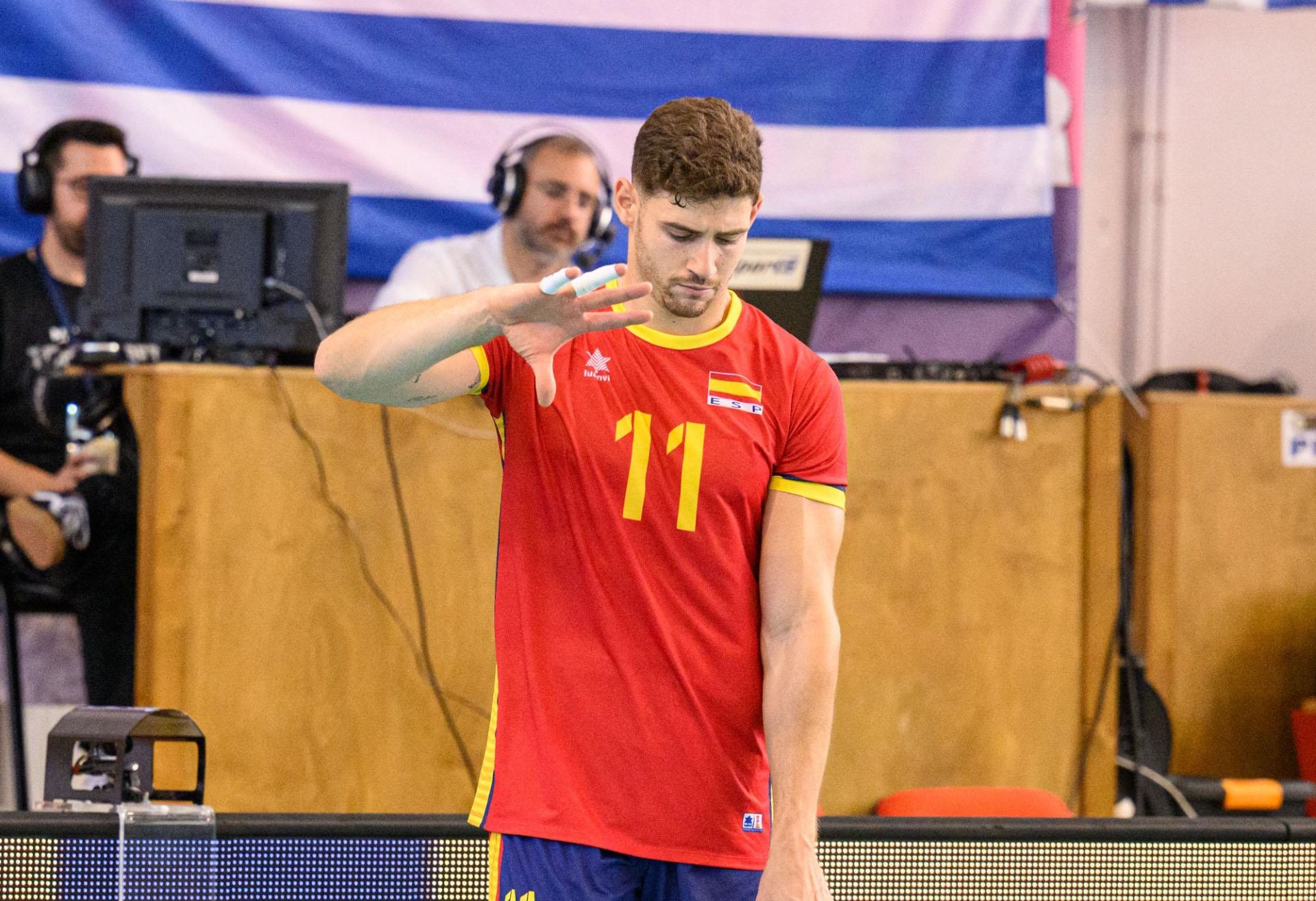 Fernando Fernández, con la selección española.