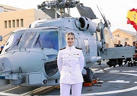 La princesa Leonor, en la Base Naval de Las Palmas de Gran Canaria.