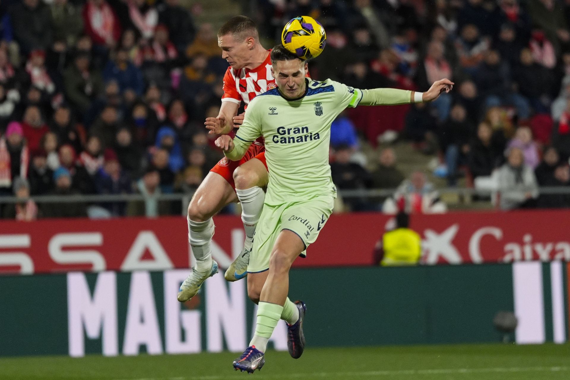 Mika Mármol, en Montilivi frente al Girona.