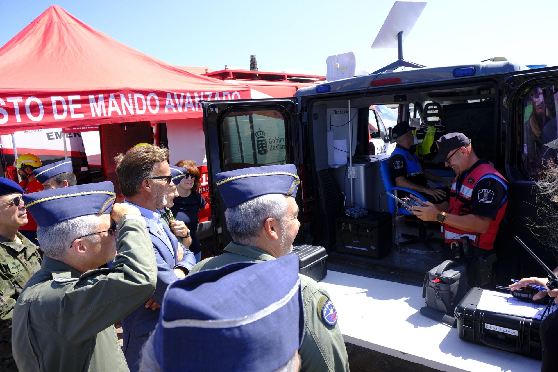 Mogán vive el simulacro de dos accidentes aéreos