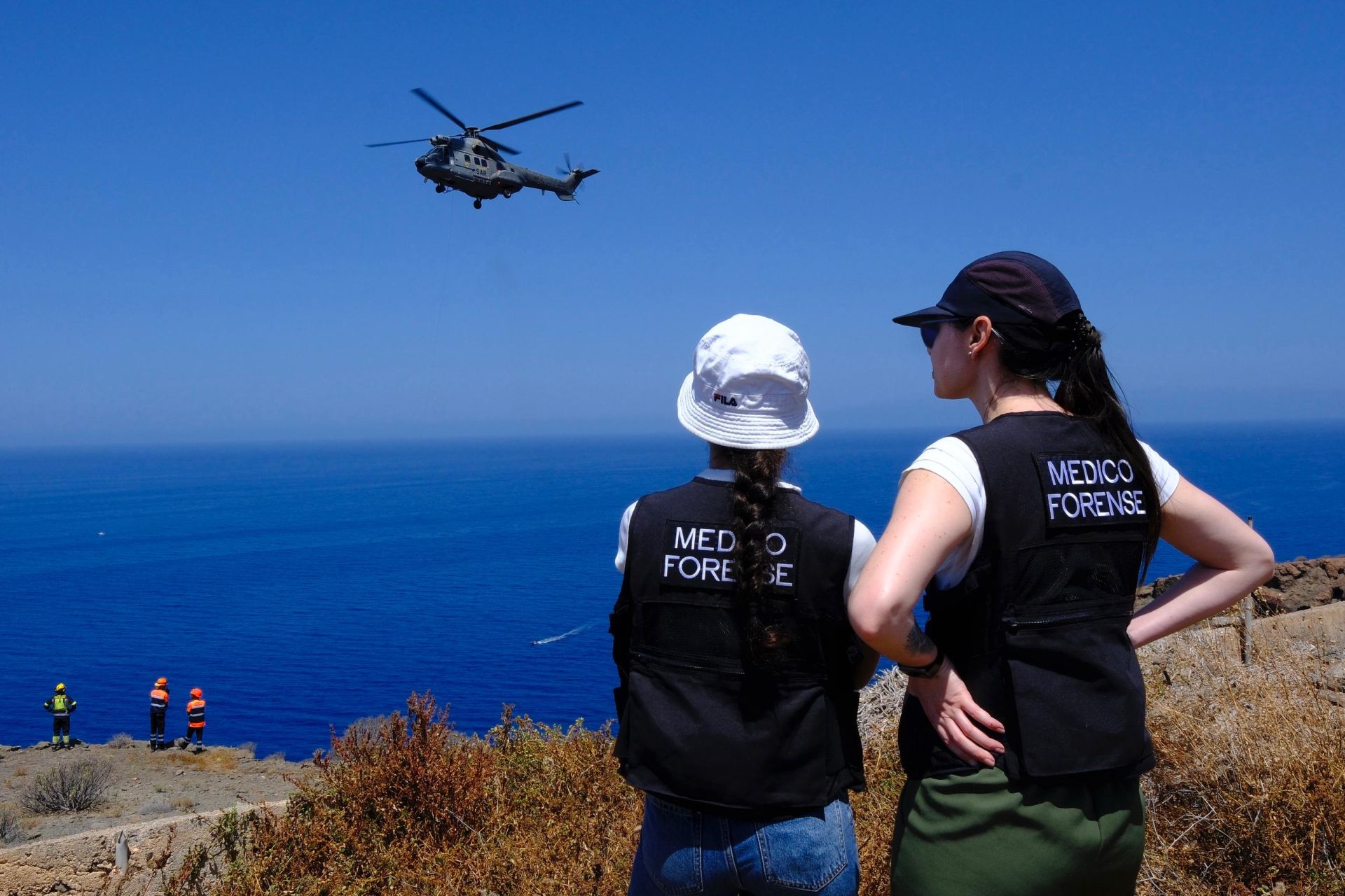 Mogán vive el simulacro de dos accidentes aéreos