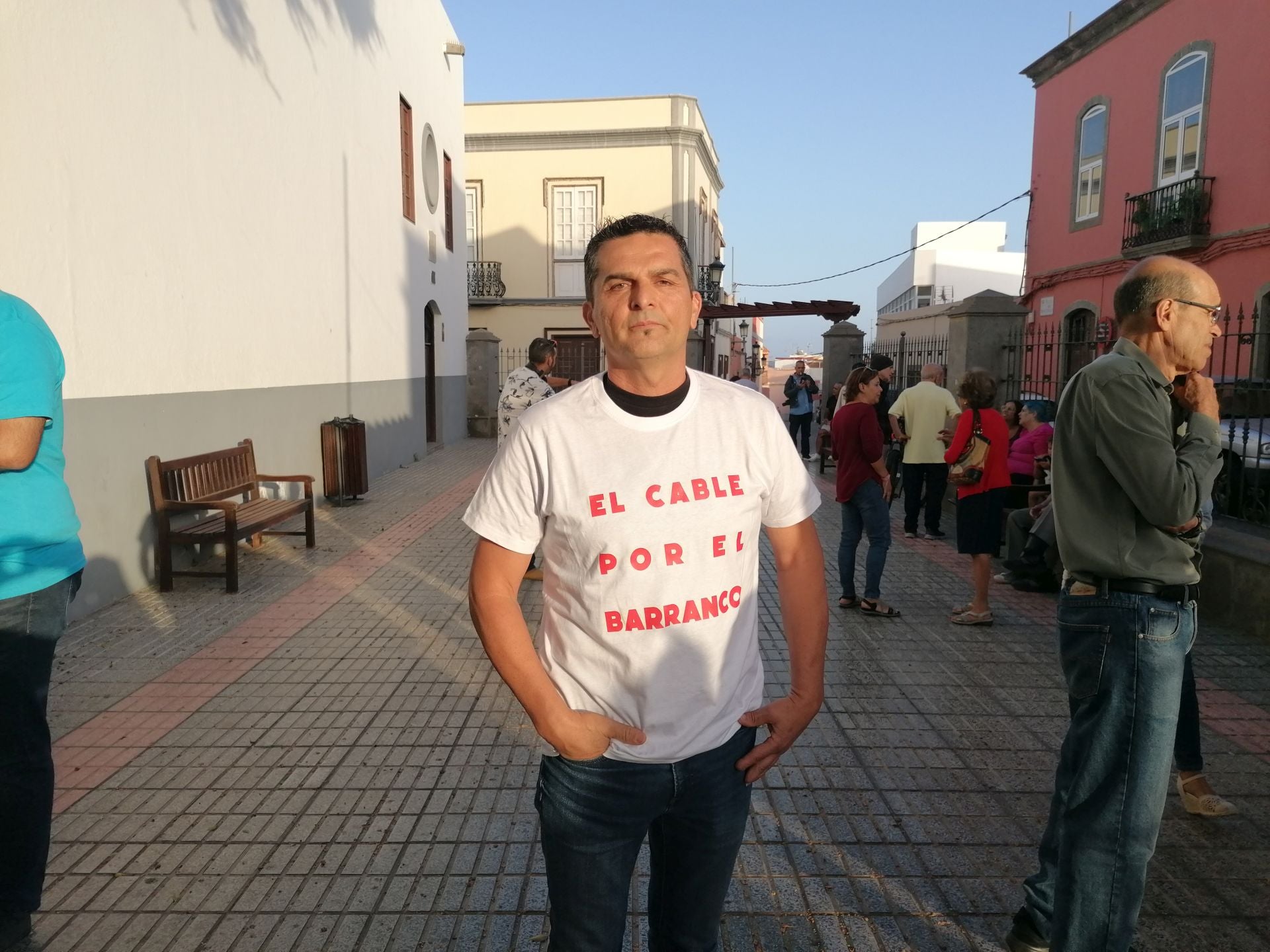 Joaquín Guedes, uno de los pregoneros, cuando se presentó la última propuesta a Red Eléctrica.