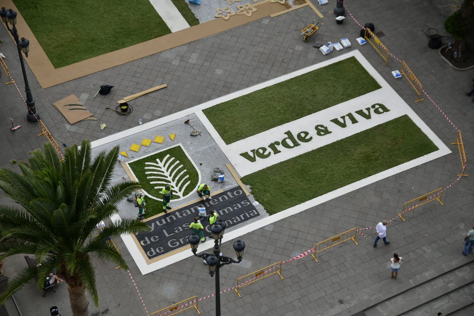 Alfombras llamativas para la celebración del corpus christi