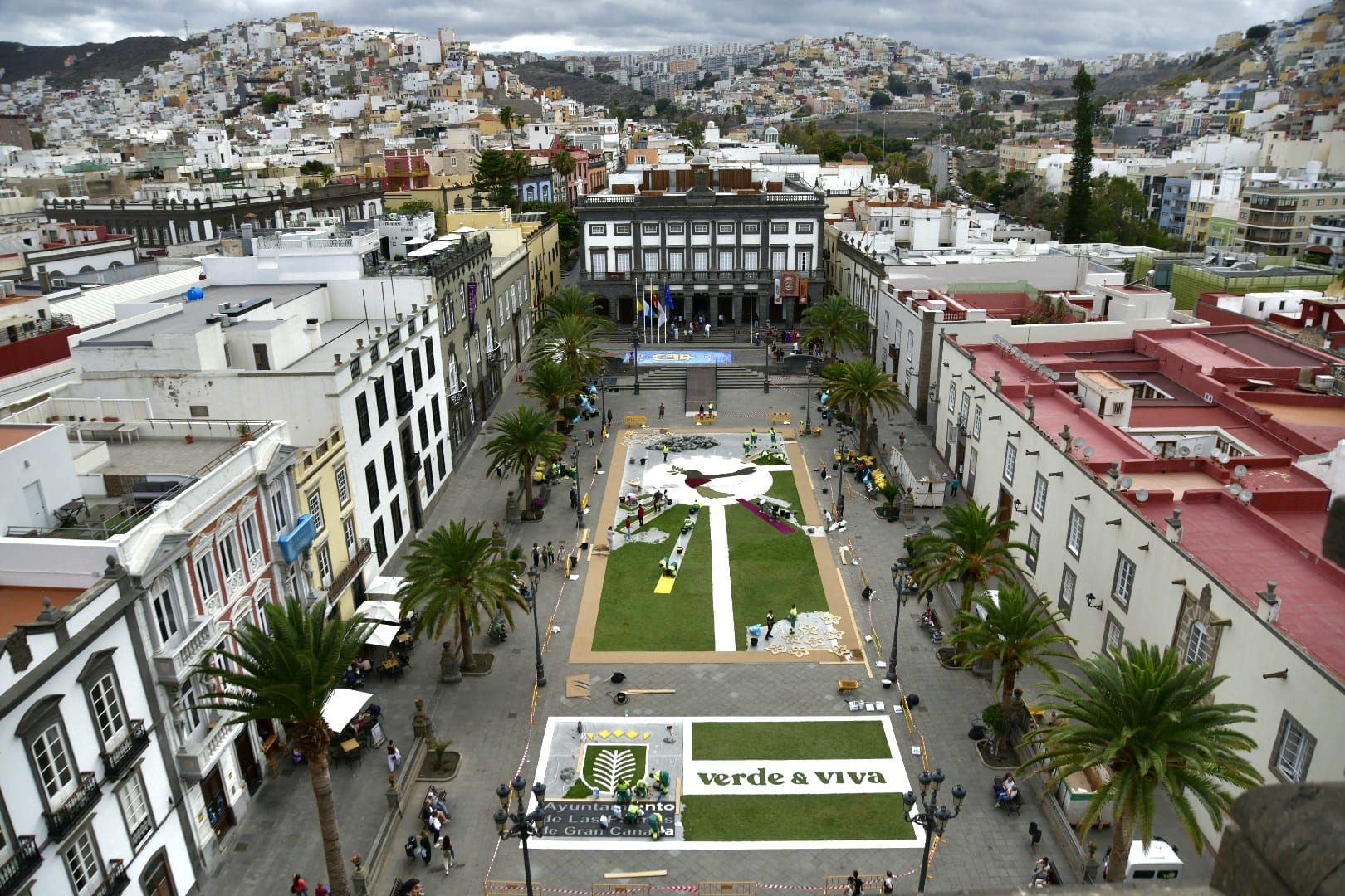 Alfombras llamativas para la celebración del corpus christi