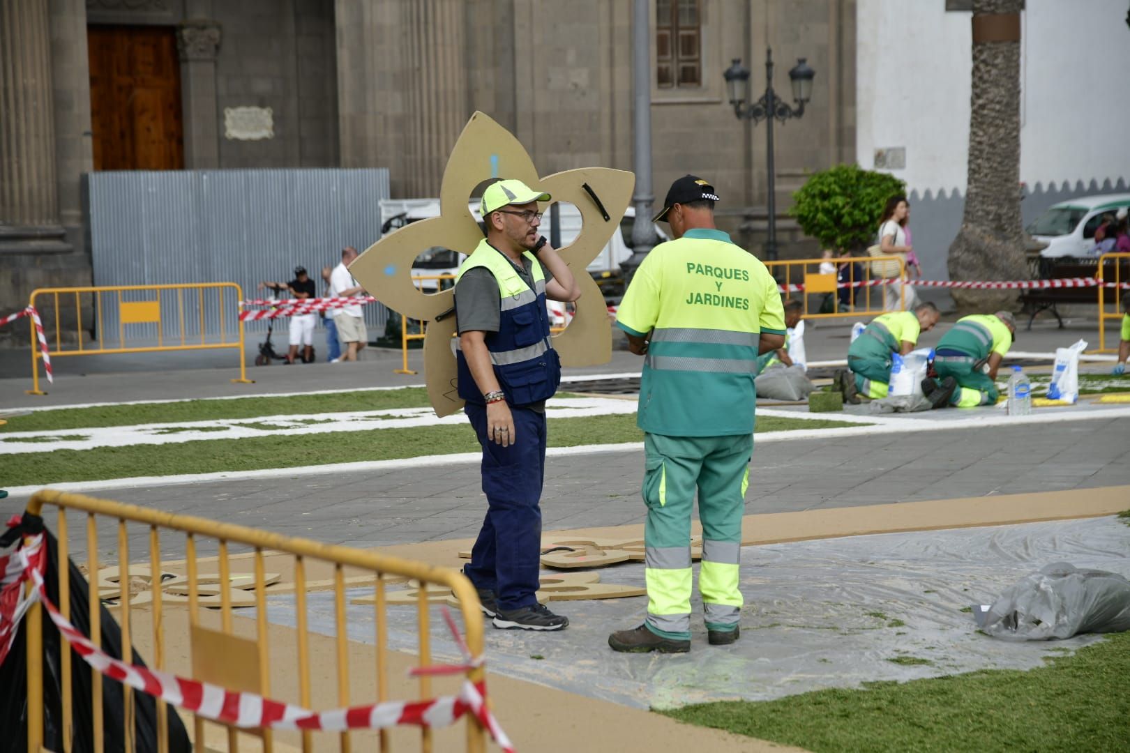 Alfombras llamativas para la celebración del corpus christi