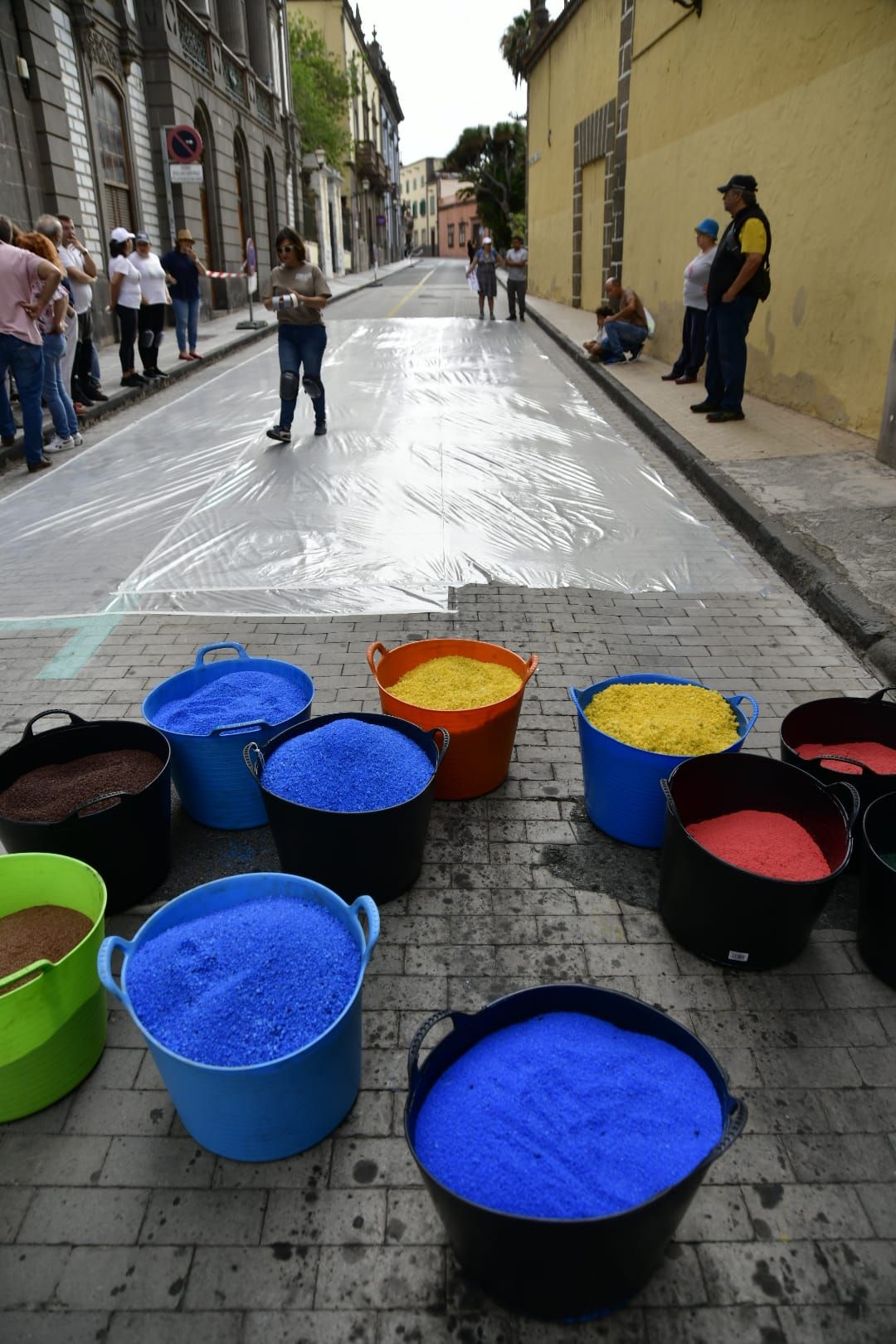 Alfombras llamativas para la celebración del corpus christi