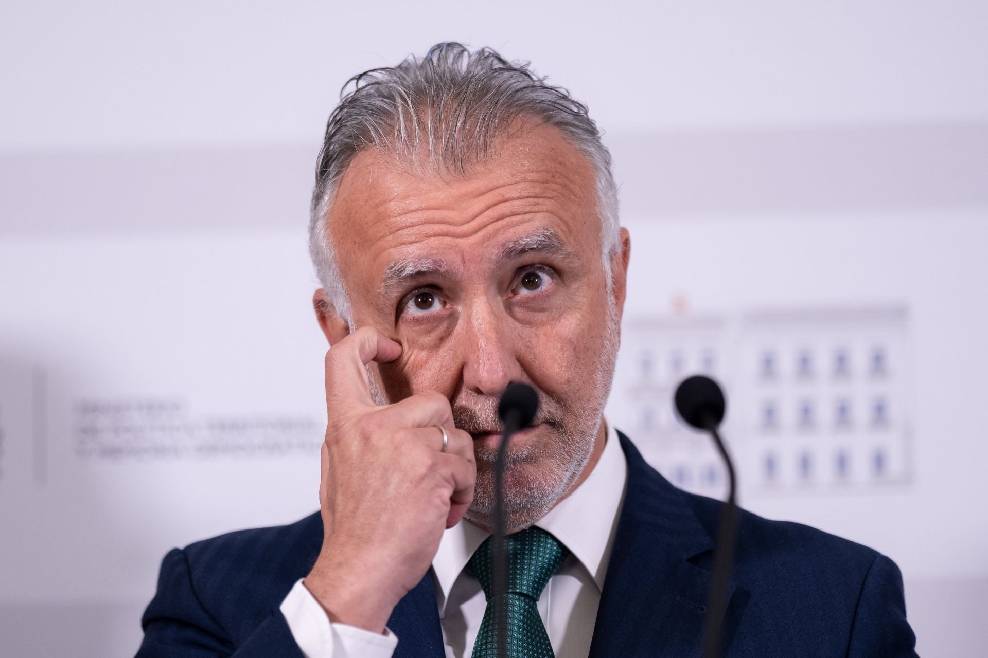 Ángel Víctor Torres en una rueda de prensa.