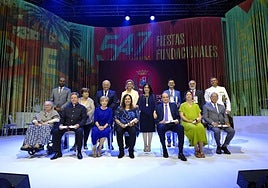 Foto de familia tras el acto de honores y distinciones de Las Palmas de Gran Canaria.