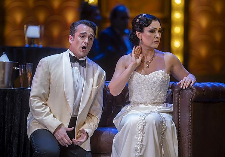 Xabier Anduaga, en 'La Traviata', en marzo, en el Pérez Galdós.